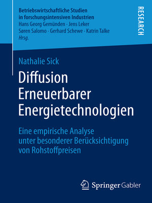 cover image of Diffusion Erneuerbarer Energietechnologien